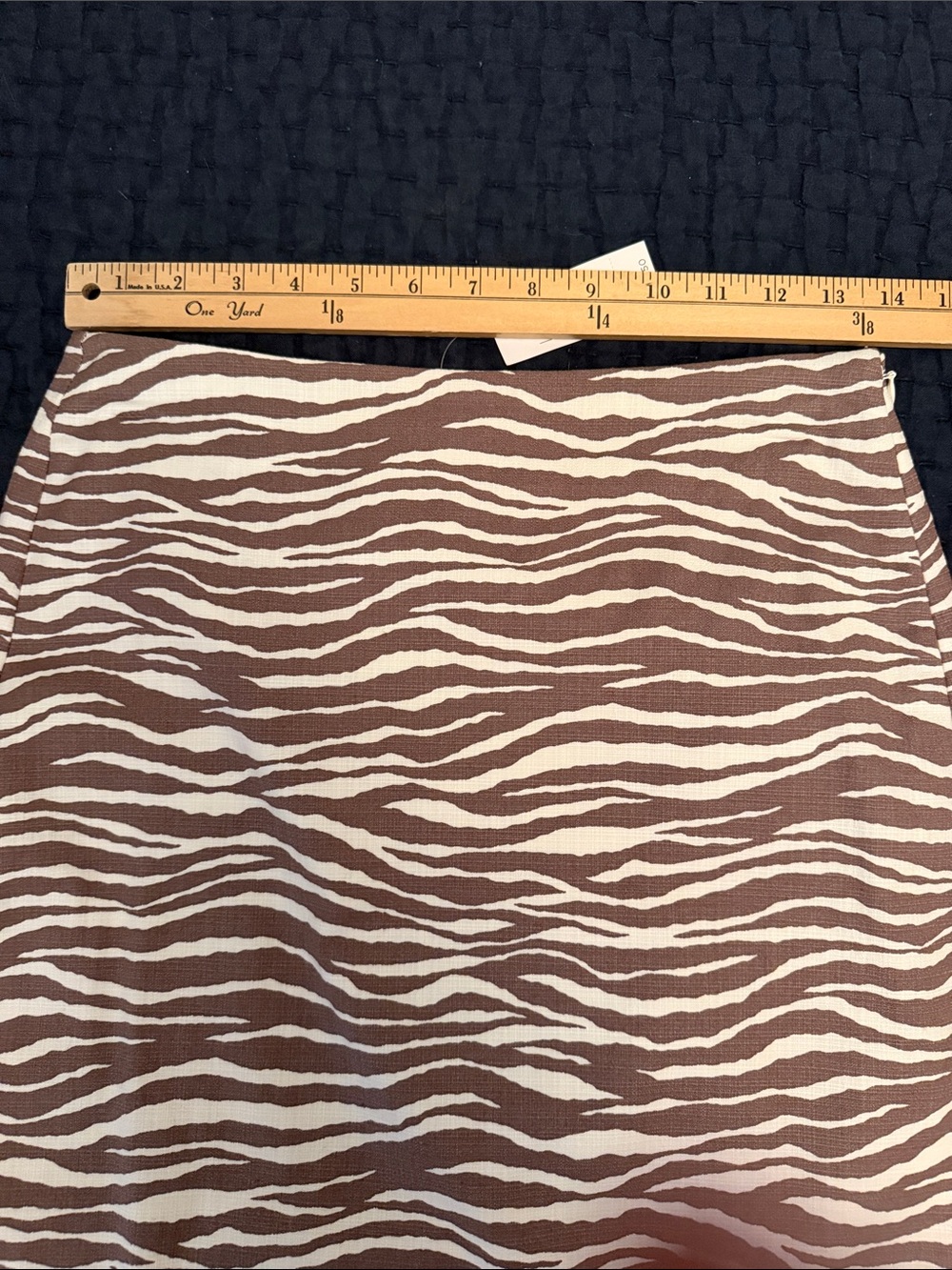 LOFT Brown and White Zebra Stripe Mini Skirt - Picture 5 of 5